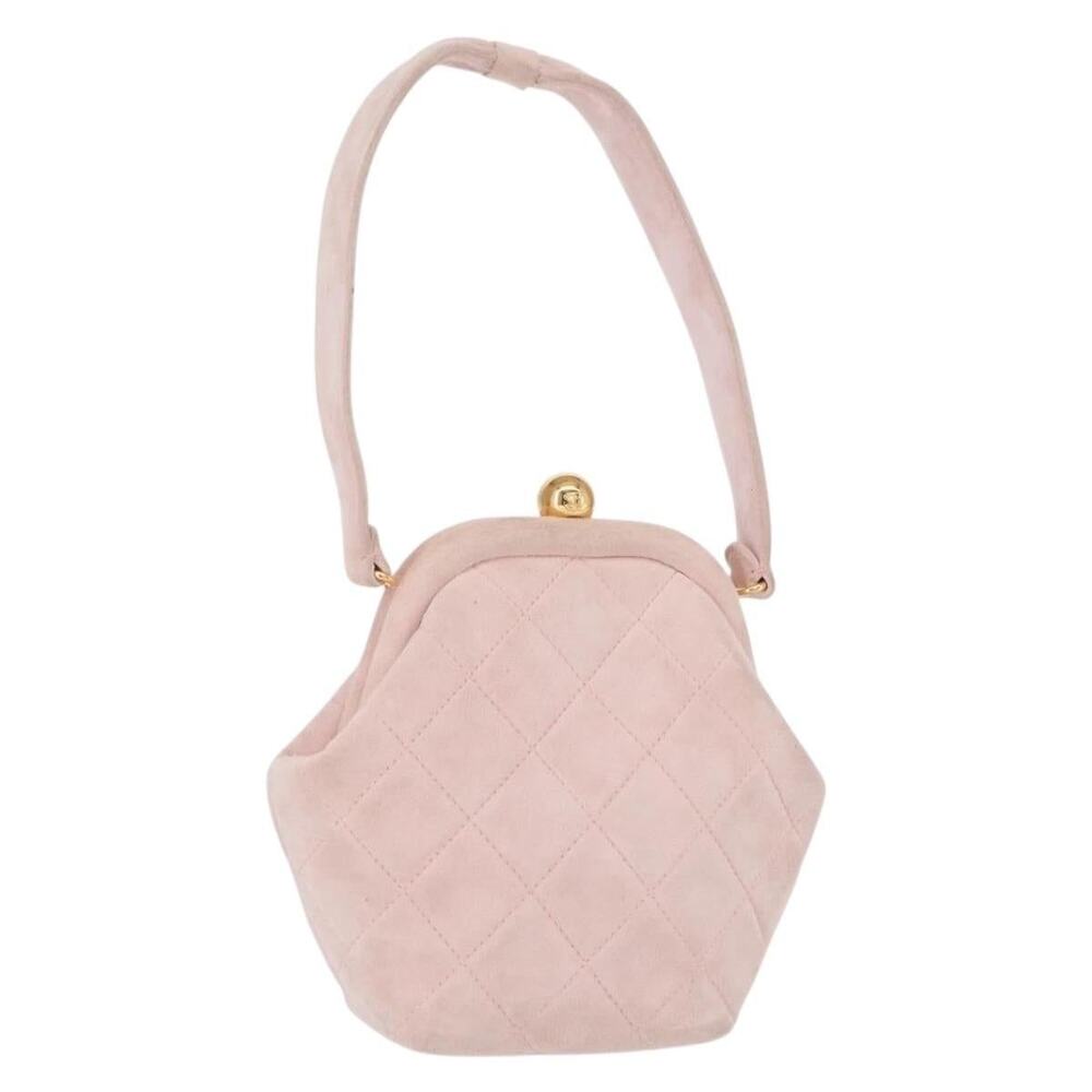 Chanel Matelasse Suede Handbag Pink
